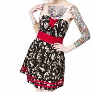 Sourpuss hot rod pin up girl dress sz S